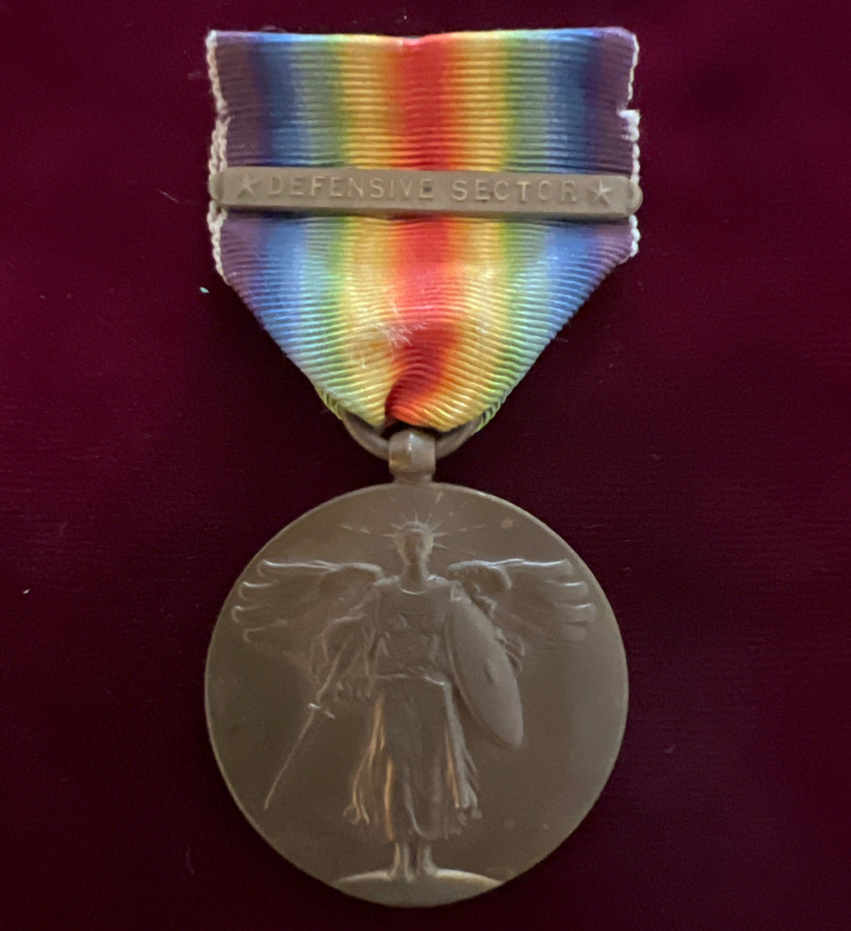 USA, WWI Victory Medal with Defensive Sector clasp, 1917-1918