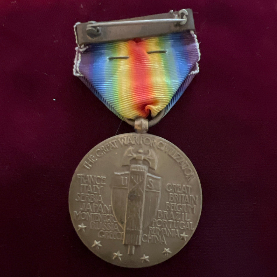 USA, WWI Victory Medal with Defensive Sector clasp, 1917-1918