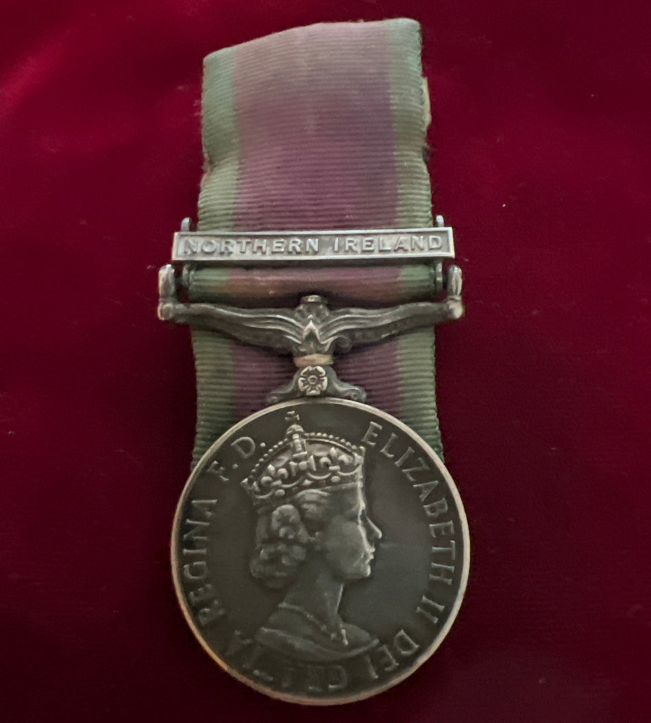 General Service Medal, Northern Ireland clasp, to 24146989 Rifleman C. W. Urquhart, Royal Green Jackets