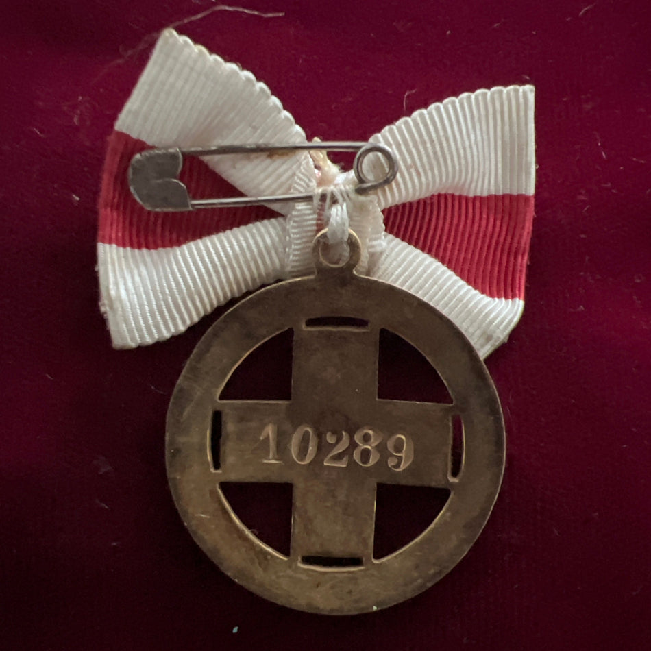 Spain, Red Cross Medal on a ladies bow