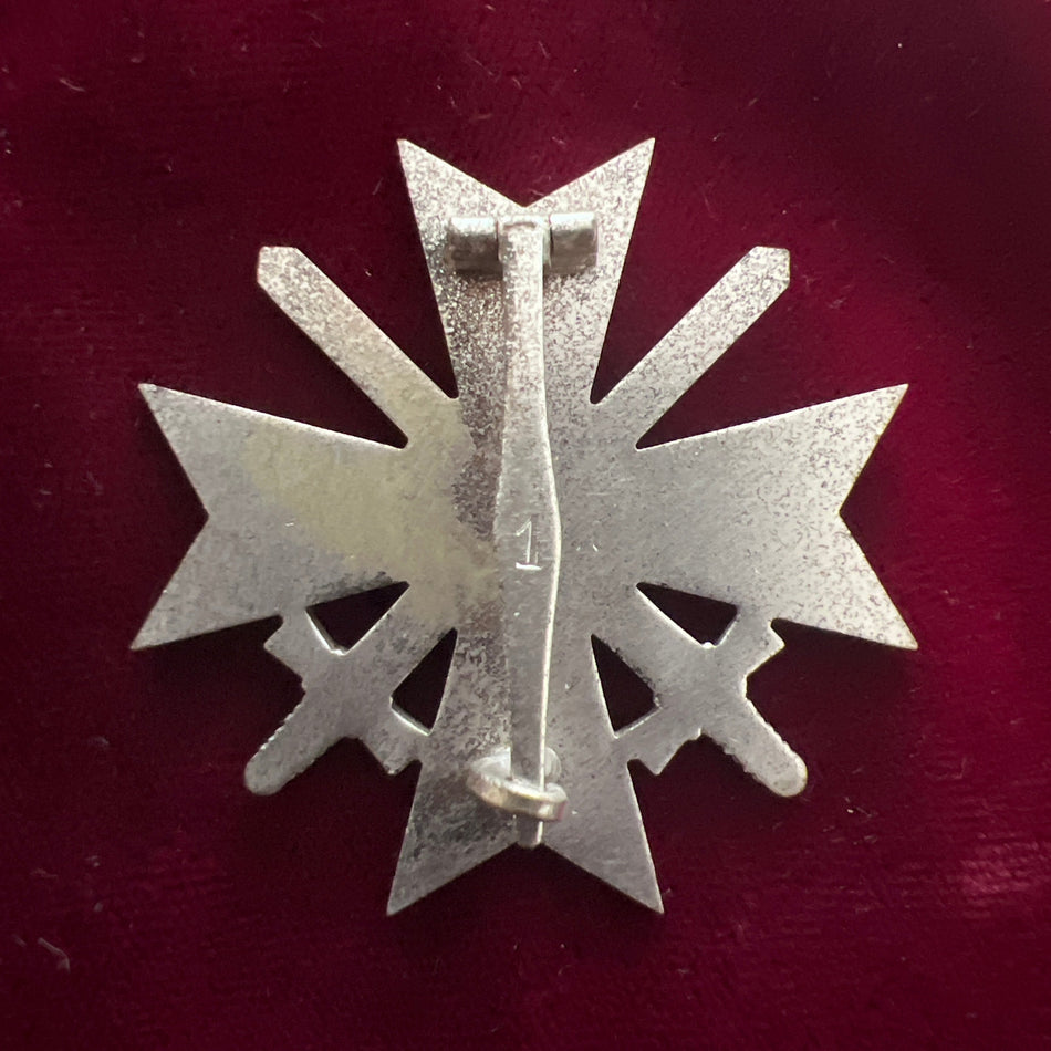 Nazi Germany, War Merit Cross, 1st class with swords, maker marked ‘1’
