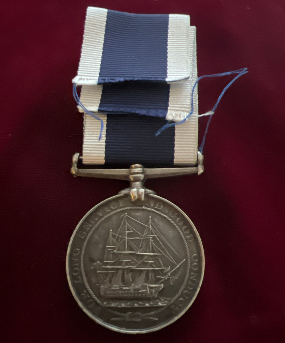 Victorian Naval Long Service and Good Conduct Medal, impressed to W. C. F. Gunn, Writer 1st Class, H.M.S. Assistance, Royal Navy