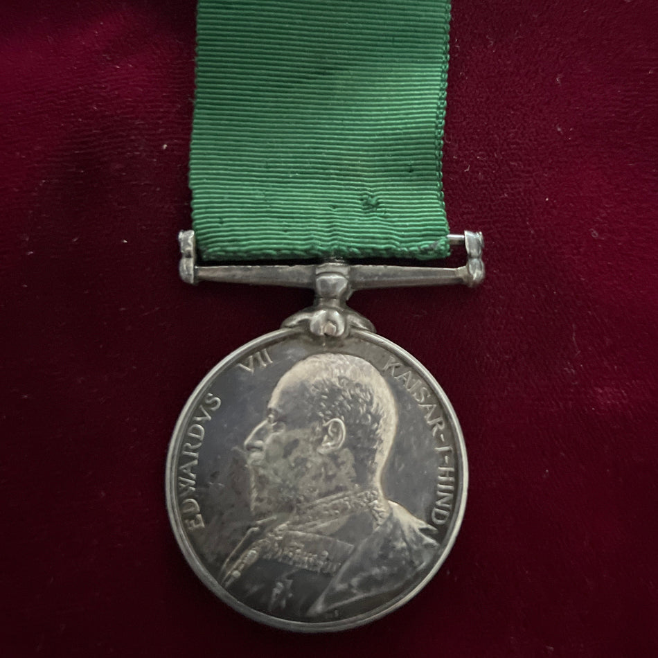 Volunteer Force Long Service Medal, Edward VII, Kaisar-i-Hind type, to Volunteer F. H. Shanky, E.B.S. Railway Volunteer Rifles
