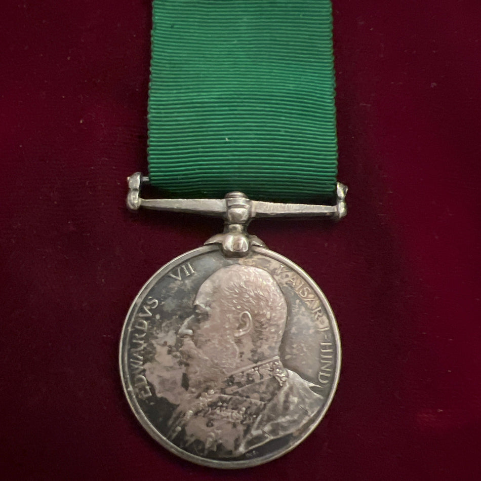 Volunteer Force Long Service Medal, Edward VII, Kaisar-i-Hind, to Volunteer H. B. Jankey, E. Bn. S.R. Volunteer Rifles