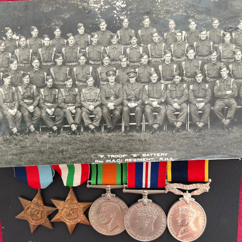 WW2 group of 5 to 916213 Gunner A. G. Upton, B Battery (H.A.C.) 11th Royal Horse Artillery (T.A.) formerly 96th Field Artillery, R.A. (R. Devon Yeo.)
