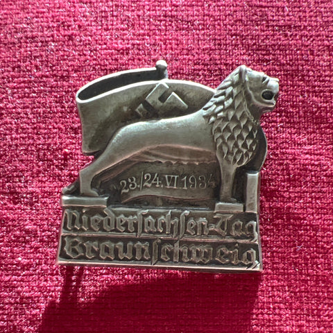 Nazi Germany, early rally badge, Braunschweig, 23rd/24th June 1934