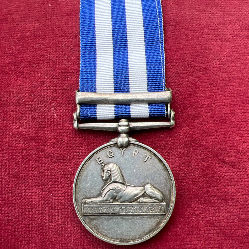 Egypt Medal, The Nile 1884-85 bar, to 1393 Pte. John Grey, 1st Royal Irish Regiment, includes full papers