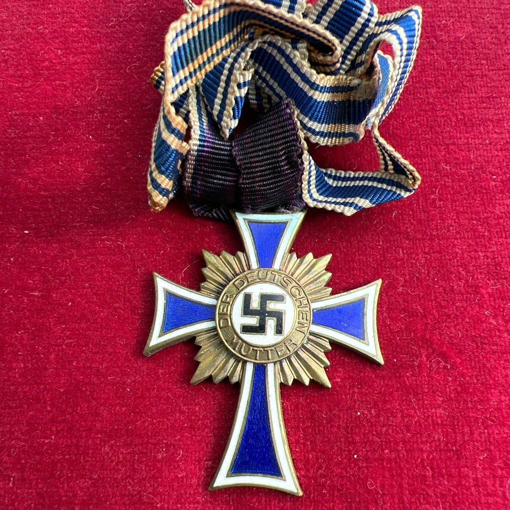 Nazi Germany, Mother's Cross, bronze class, stain to ribbon