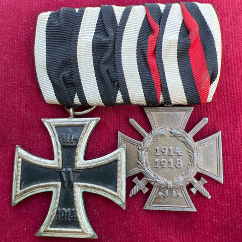 Germany, Iron Cross & Cross of Honour 1914-18 pair