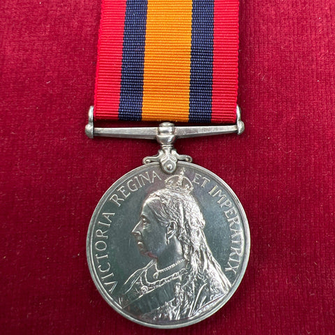 Queen's South Africa Medal, no bar, to E. Quinn, Cape Government Railways, civilian, with copy roll