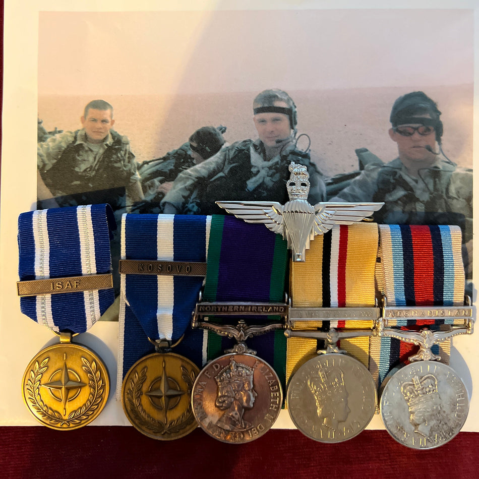 Group of 5 to 25076436 Private D. J. Deraphin, Para Regiment, Iraq & Afghanistan Medals, includes some photos