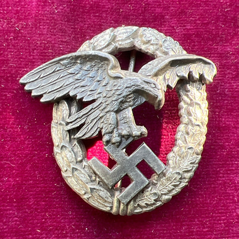 Nazi Germany, Luftwaffe Observer Badge, marked P. Meybauer, Berlin, late war issue