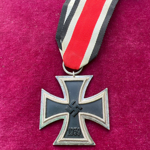 Nazi Germany, Iron Cross, maker marked number 4, a good example with full ribbon