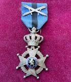 Belgium, Order of Leopold, silver cross with swords, 5th class, military