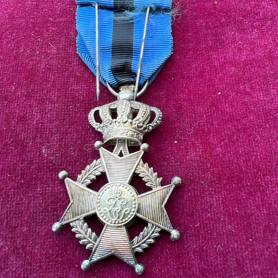 Belgium, Order of Leopold, silver cross with swords, 5th class, military