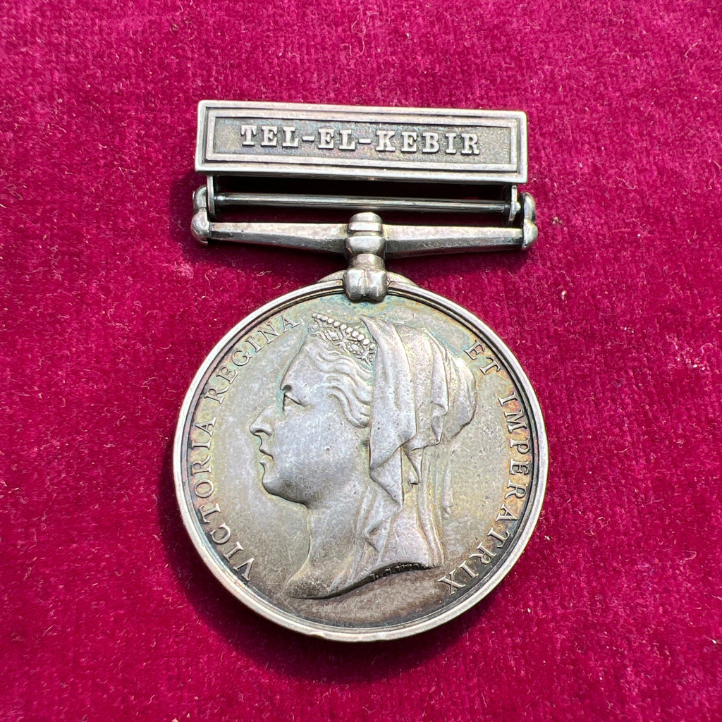 Egypt Medal 1882, Tel-El-Kebir bar, to 2227 Driver J. Brown, N/A Royal Horse Artillery