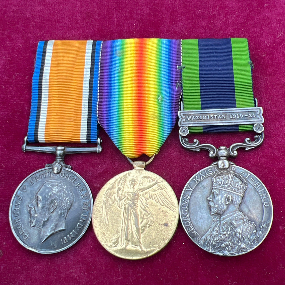 Trio to 24890 Private Thomas Wogan, South Wales Borders Service, 4 Battalion, Indian General Service Medal, Waziristan 1919-21 bar