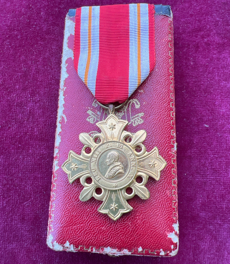 Vatican, Cross of Merit, Leo XIII, in box of issue