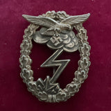 Nazi Germany, Luftwaffe Ground Assault Badge, marked G. H. Osang, Dresden, 2 piece construction, some wear