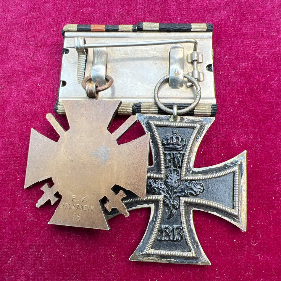 WW1 Iron Cross & Cross of Honour 1914-18 pair