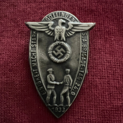 Nazi Germany, early S.A. rally badge, 24th September 1933