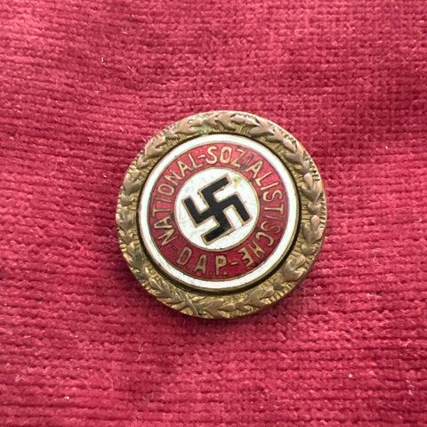 Nazi Germany, gold party badge, small size, very scarce, some wear, replacement PIN 56815