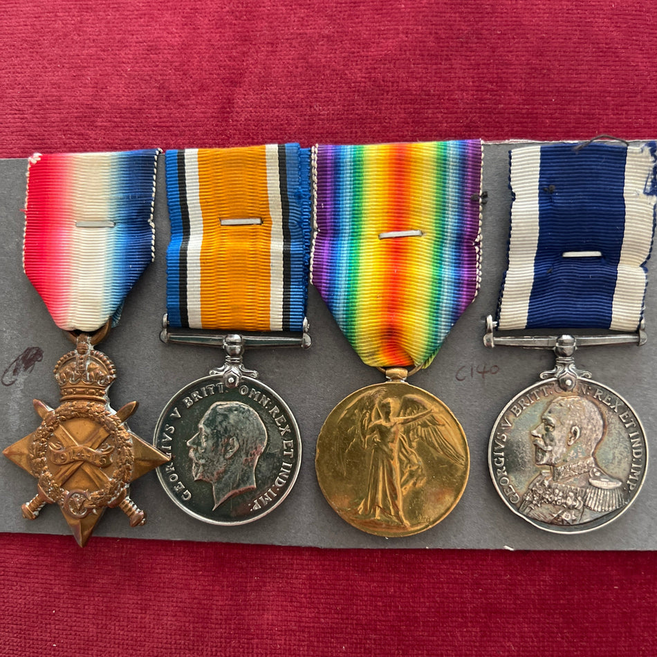 Group of 4 to S.P.O. John Watson, HMS Pembroke, Royal Navy, full service 1914-1927, see paperwork