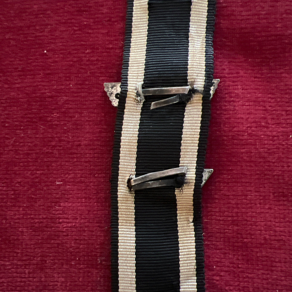 Nazi Germany, bar to the Iron Cross, 2nd class, a good example, on original WW1 ribbon