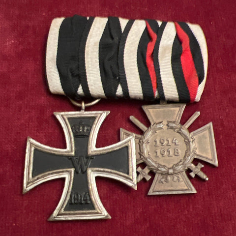 Germany, Iron Cross 1914-18/ Cross of Honour 1914-18 pair
