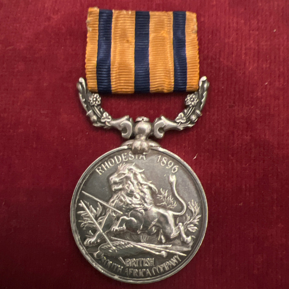 British South Africa Company Medal, reverse Rhodesia 1896, to Trooper T. H. Bury, M.R.F.
