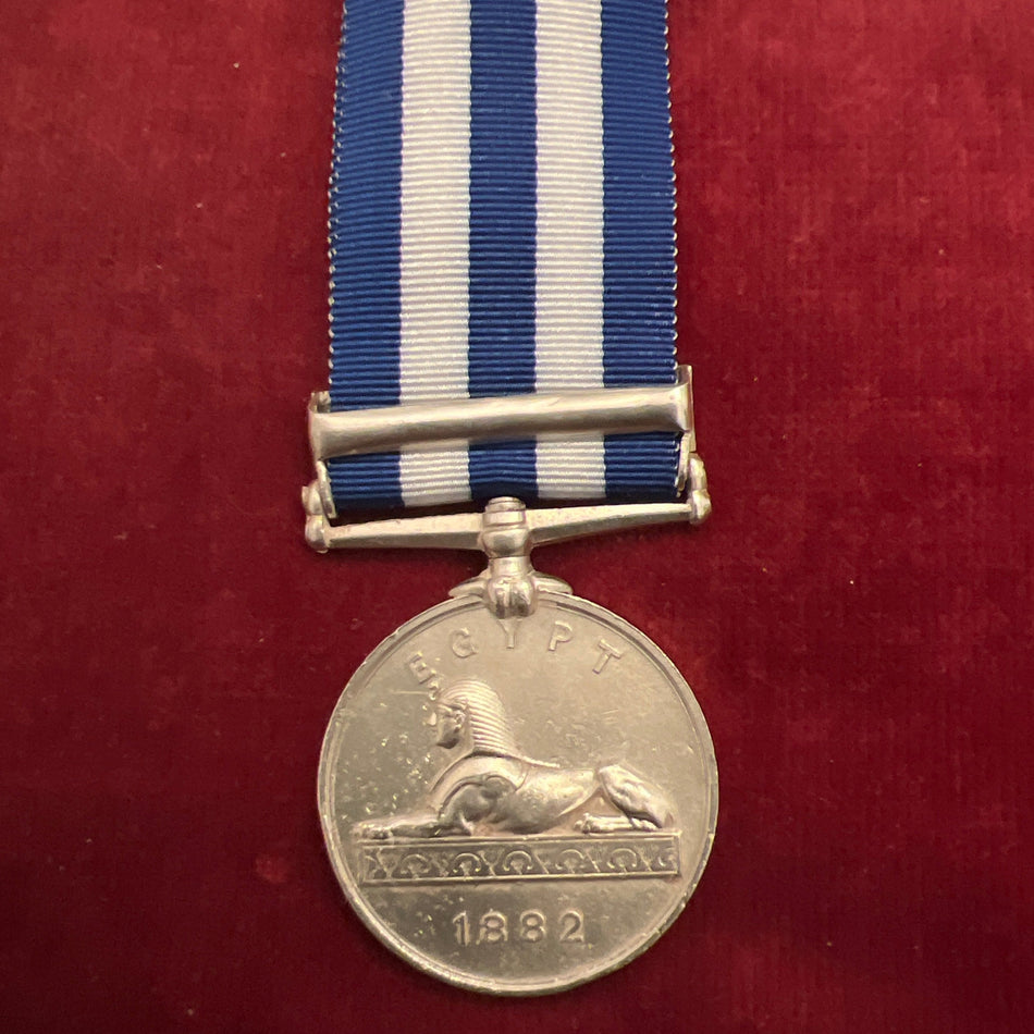 Egypt Medal Suakin 1885 bar, to Private W. Jones, 1/Shropshire Light infantry