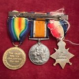 WW1 trio to 1375 Private G. R. Peake, 1- Rhodesia Regiment, ribbons worn