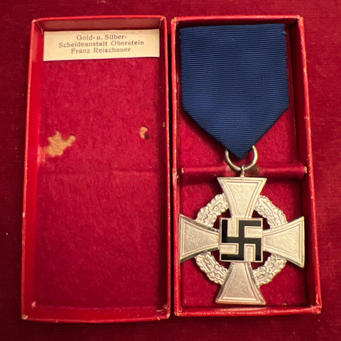 Nazi Germany, 25 Years Faithful Service Cross, in box of issue