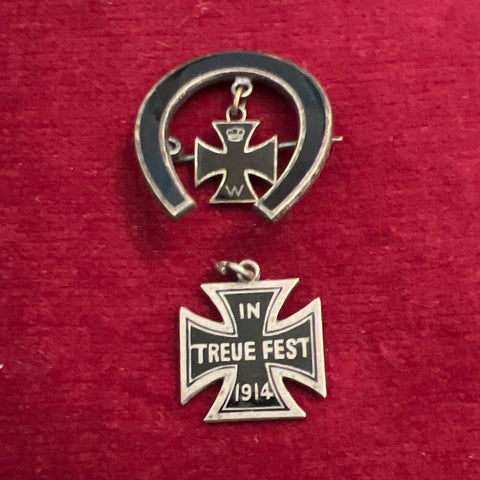 Germany, two sweetheart pins, 1914-18