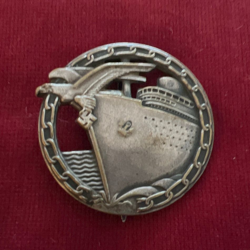 Nazi Germany, Blockade Runners Badge, marked Schwerin, Berlin