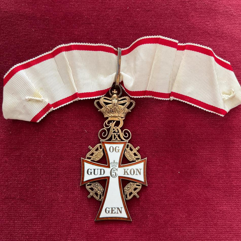 Denmark, Order of Dannebrog, commander, Frederik IX, good silver gilt example