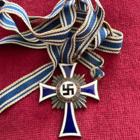 Nazi Germany, Mother's Cross, 3rd class, bronze, full neck ribbon