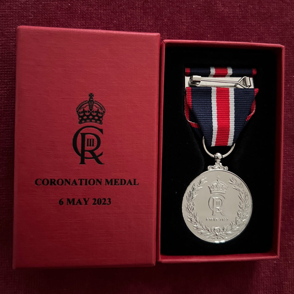 King Charles III Coronation Medal, 6th May 2023, in original box of issue