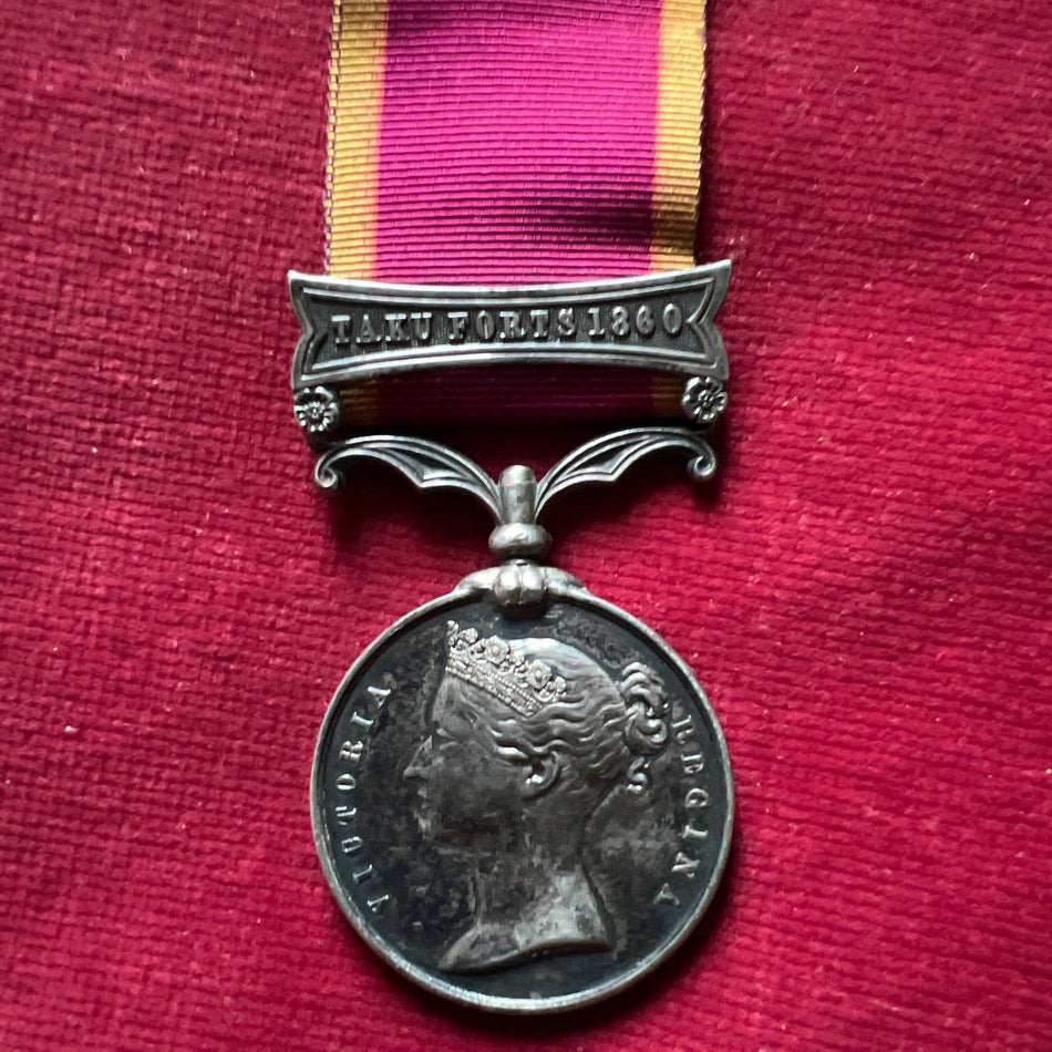 China Medal, Taku Forts 1860 bar, to Edward Lucas, 44th Essex Regiment