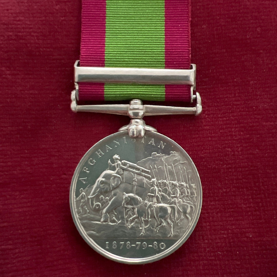 Afghanistan Medal 1878-80, Ali Musjid bar, to 213 Pte. J. Concannon, 81 Loyal Lincoln Volunteers