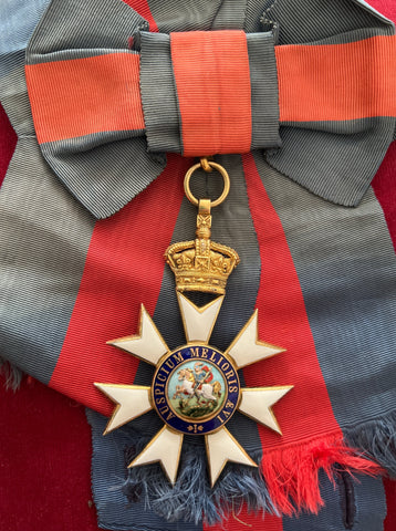 Grand Cross Order of St Michael & St John, with part sash, small chip to blue border, a good example