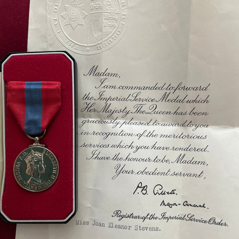 Imperial Service Medal to Miss Joan Elanor Stevens