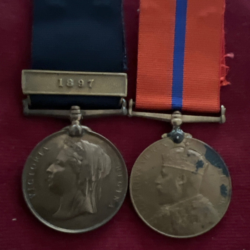 Queen Victoria Police Jubilee Medal 1887 with 1897 clasp/ King Edward VII Police Coronation Medal pair to PC J. Pett, V. Division, Metropolitan Police