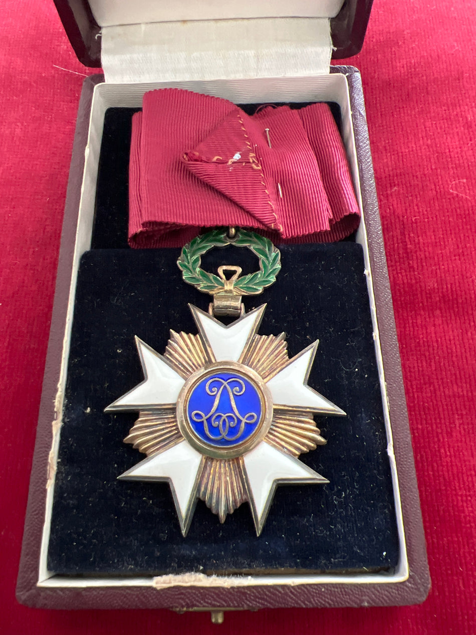 Belgium, Order of the Crown, commander, silver gilt, in original H. Walrayens case of issue