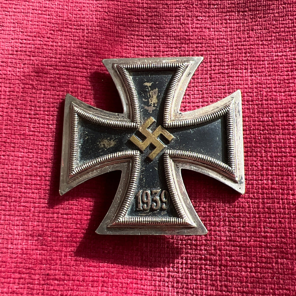 Nazi Germany, Iron Cross 1939-45, 1st class, with brass centre, marked number 15, some wear to centre, scarce