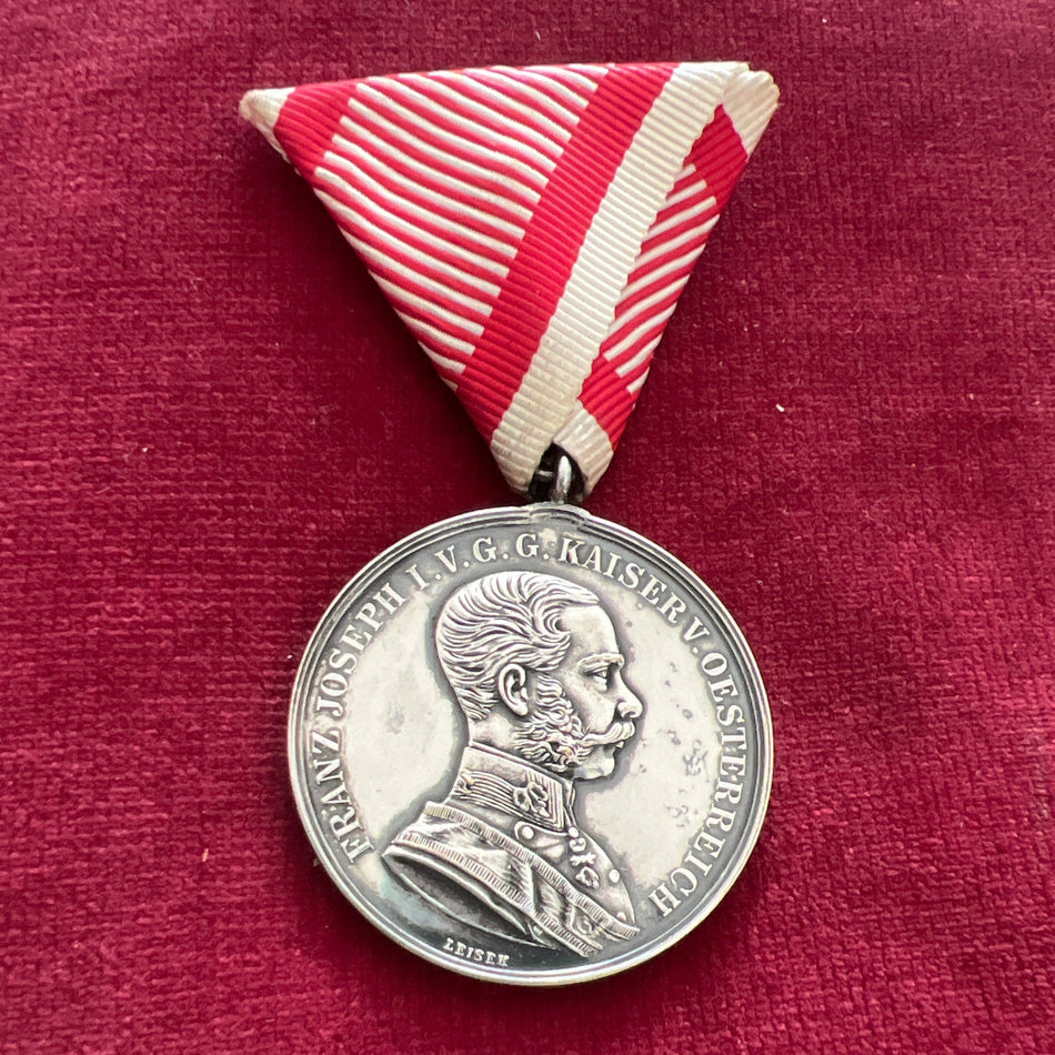 Austria, Bravery Medal, 1914-16 issue, large, silver, Franz Joseph