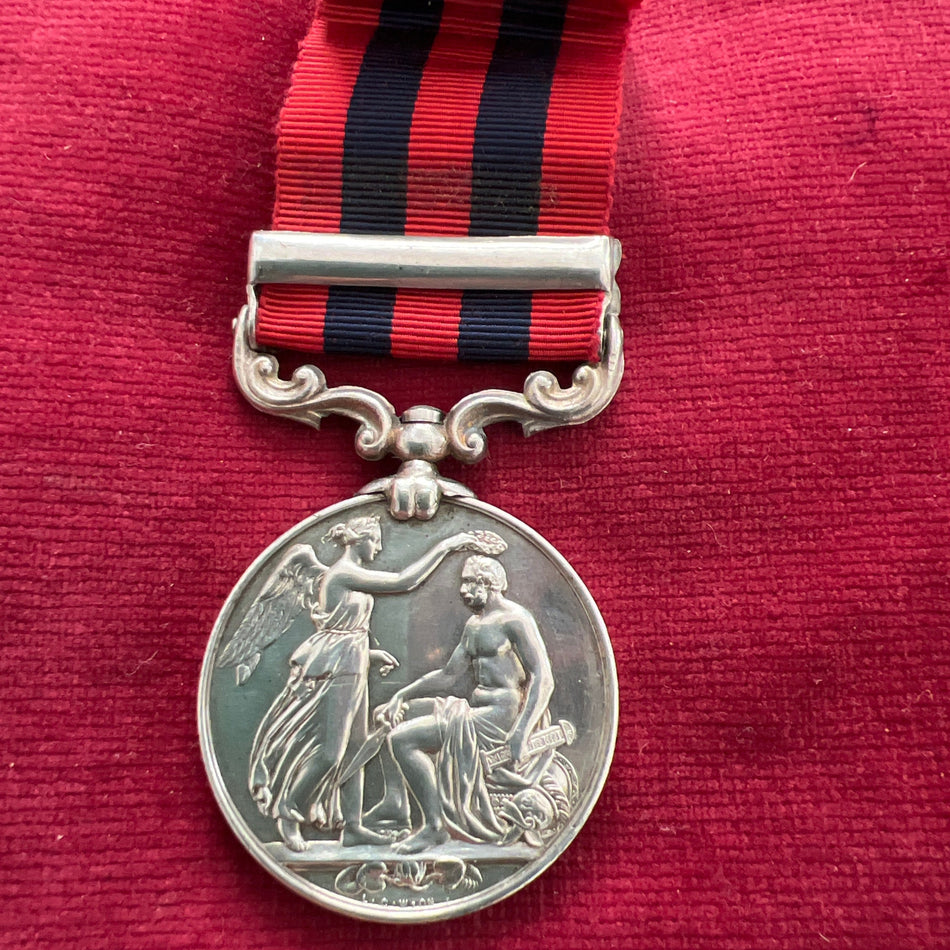 India General Service Medal, Jowaki 1877-8 bar, to 264 Private J. Ward, 9th Regiment, Norfolk Regiment