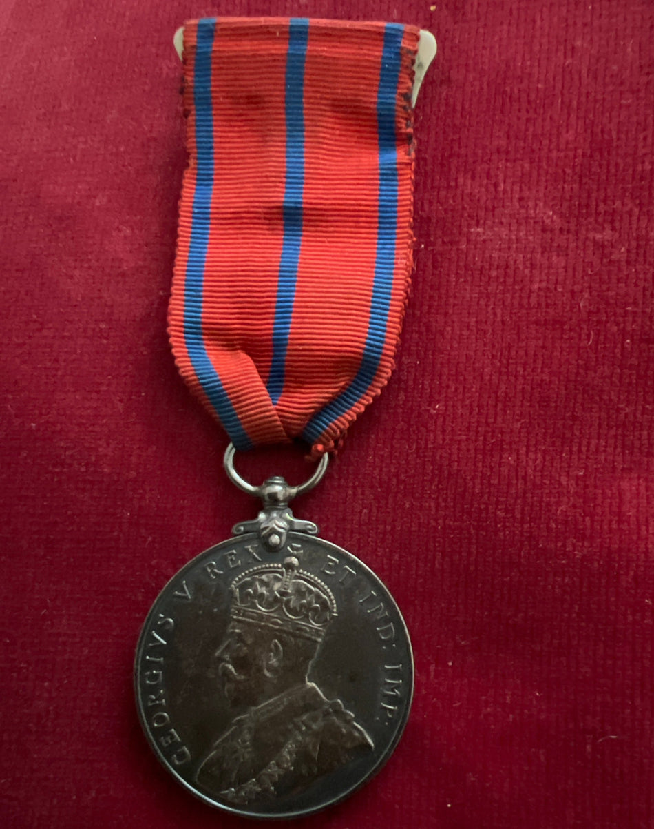 King George V County and Borough Police Coronation Medal, 1911, to Police Sergeant H. Potts, Manchester Police