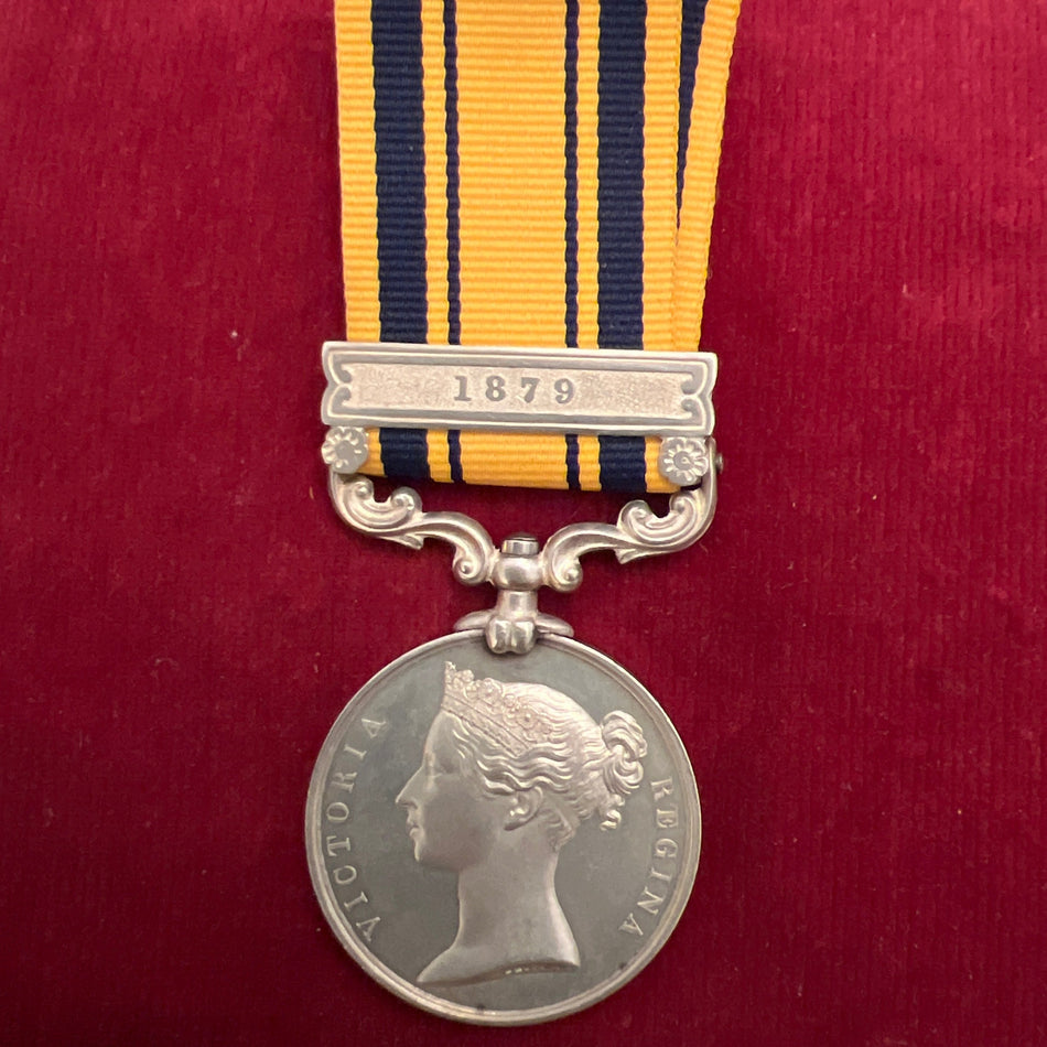 Scarce 1879 South Africa Medal to an officer in Colonel Durnford's 1/1 Natal Native Contingent, medal in excellent condition, see history