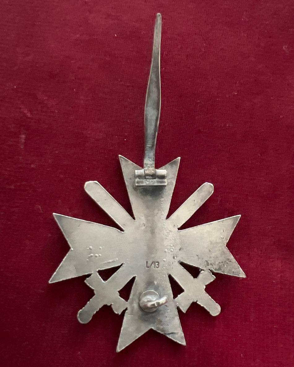 Nazi Germany, War Merit Cross with swords, 1st class, maker marked L/13, a good example of type